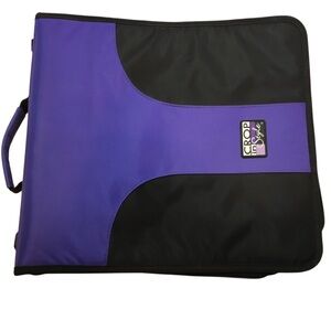 CROP IN STYLE Binder Scrapbooking Paper Sticker Organizer Purple Black 15" x 14"